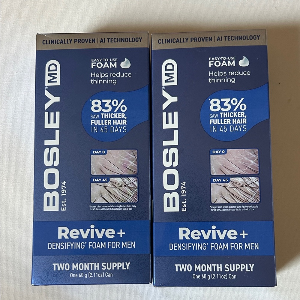 2x BosleyMD Revive+ Densifying Foam for Men — Blue